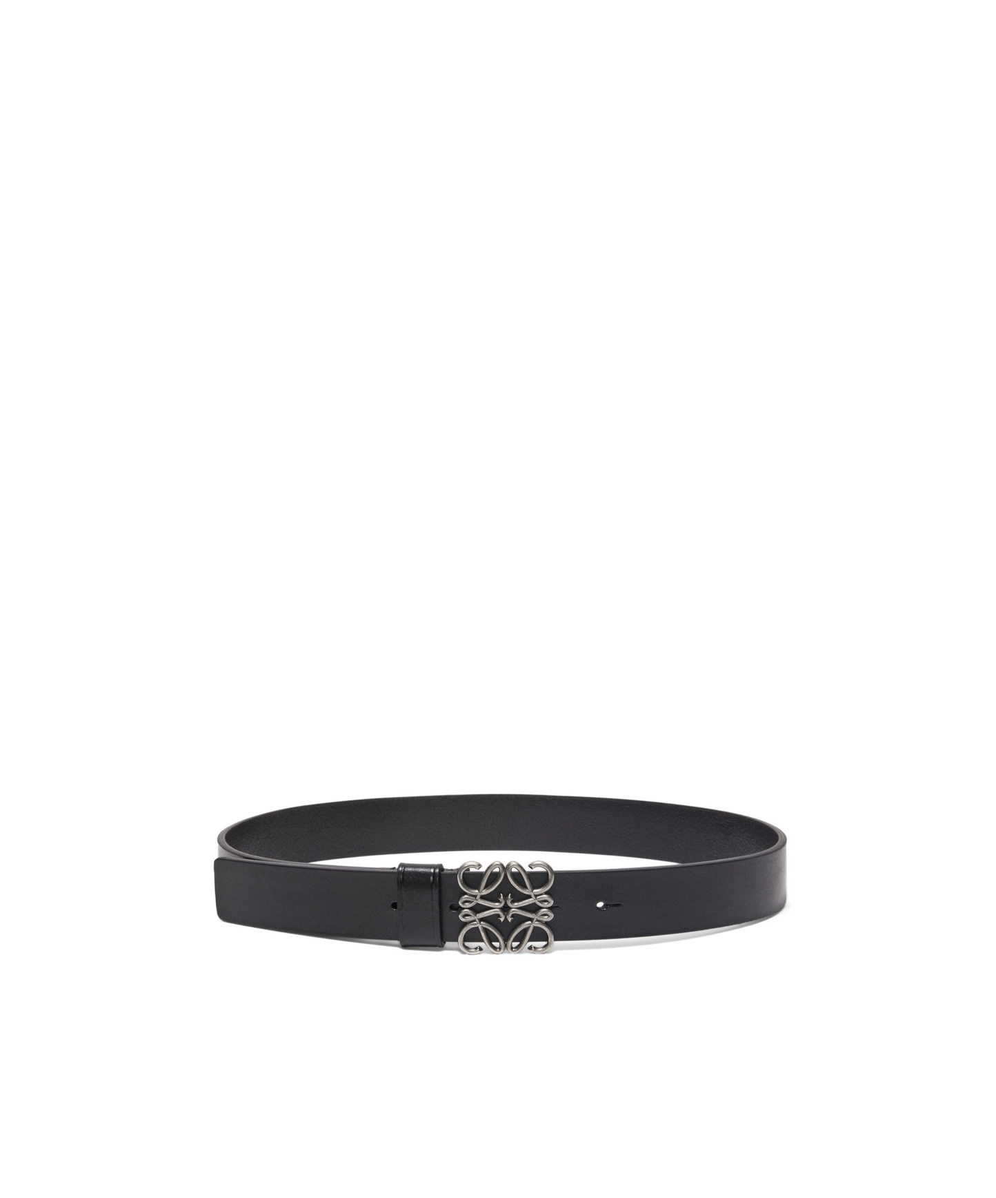Loewe Chunky Anagram 4cm Adjustable Calf Skin Belt Loop In Black