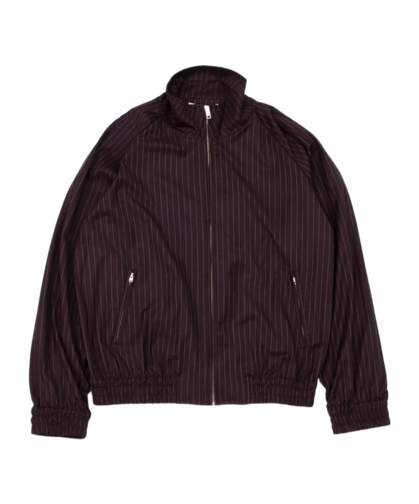 Gimaguas Brian Pinstripe Zip-up Jacket In Brown