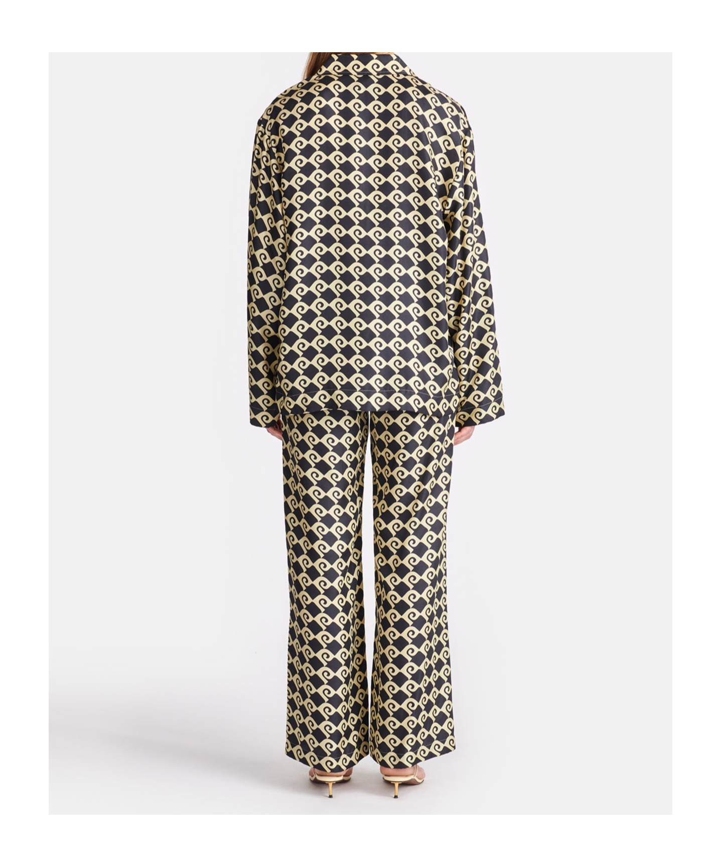 Nanushka Geometric Shirt In Black