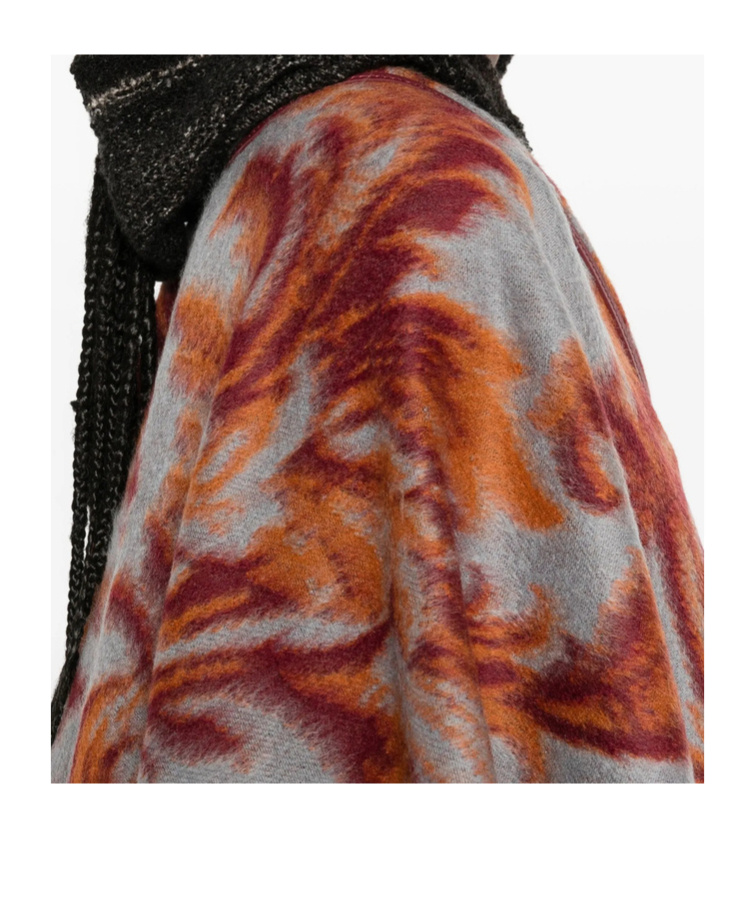 Etro Paisley-jacquard Brushed Wool-blend Cape In Multi