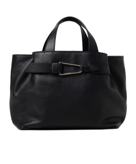 Shop Coccinelle Folded-detailing Leather Tote Bag In Black