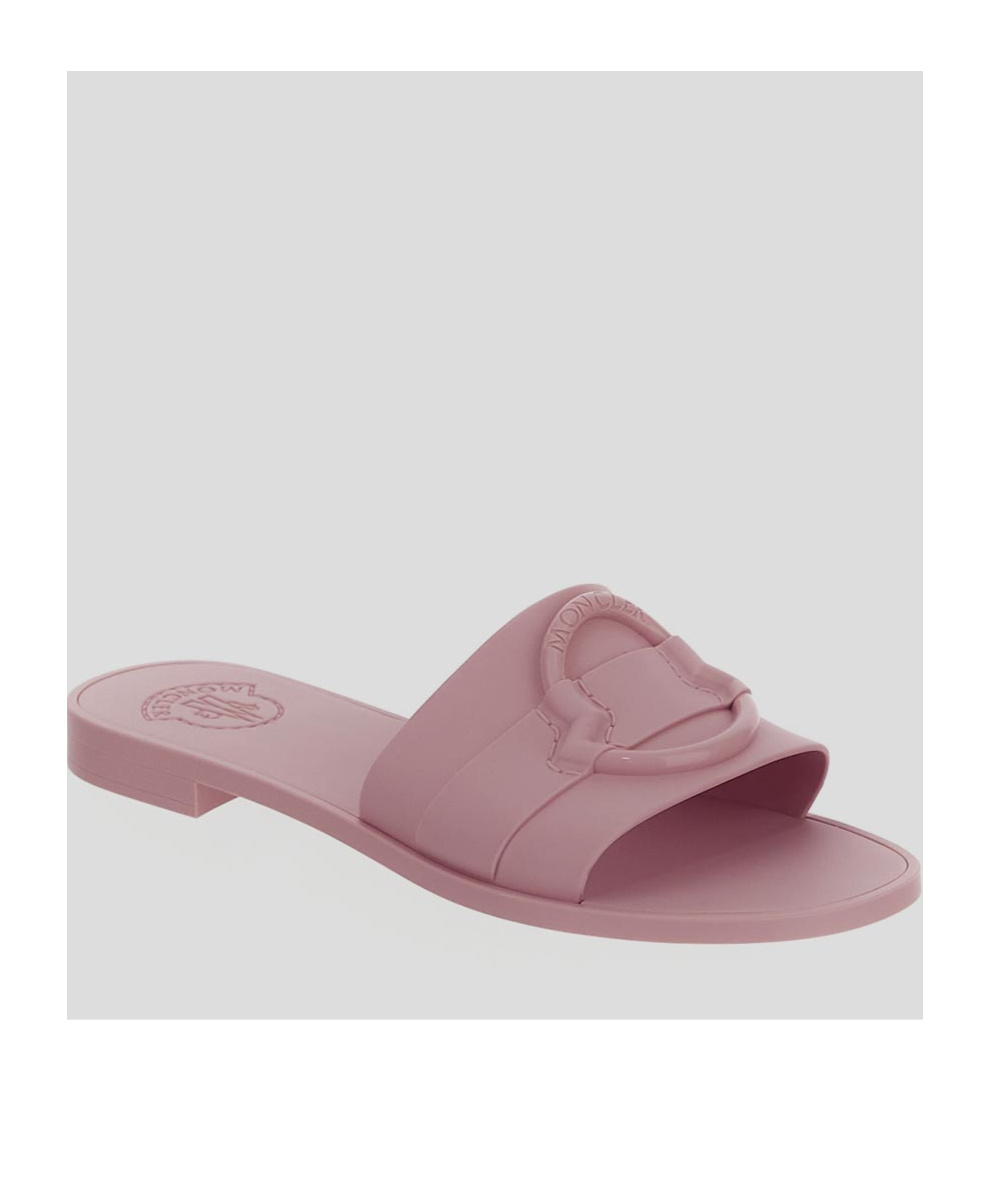Moncler Bell Slip-on Sliders In Nude