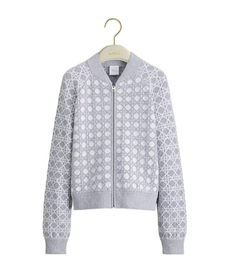 Dior Macrocannage Bomber Jacket In Gray