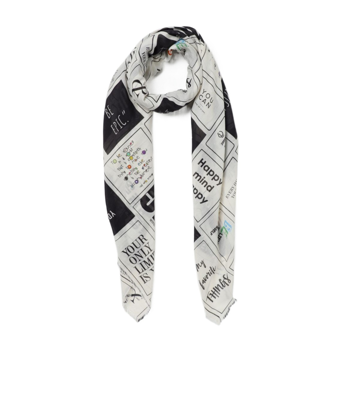 Faliero Sarti Pattern Scarf In White