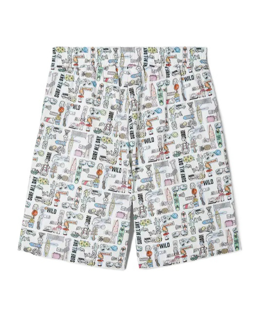 Fendi Multicolor Poplin Junior Bermudas In Multi