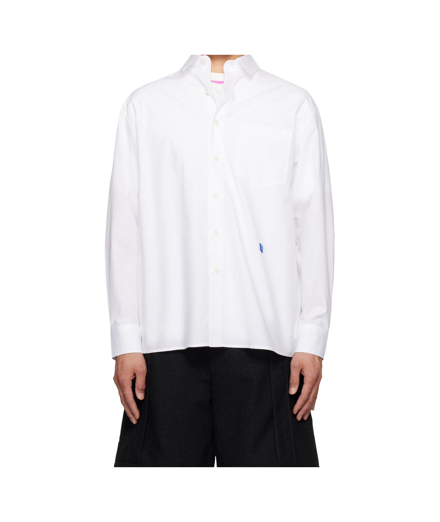 Ader Error Long Sleeve Shirt In White