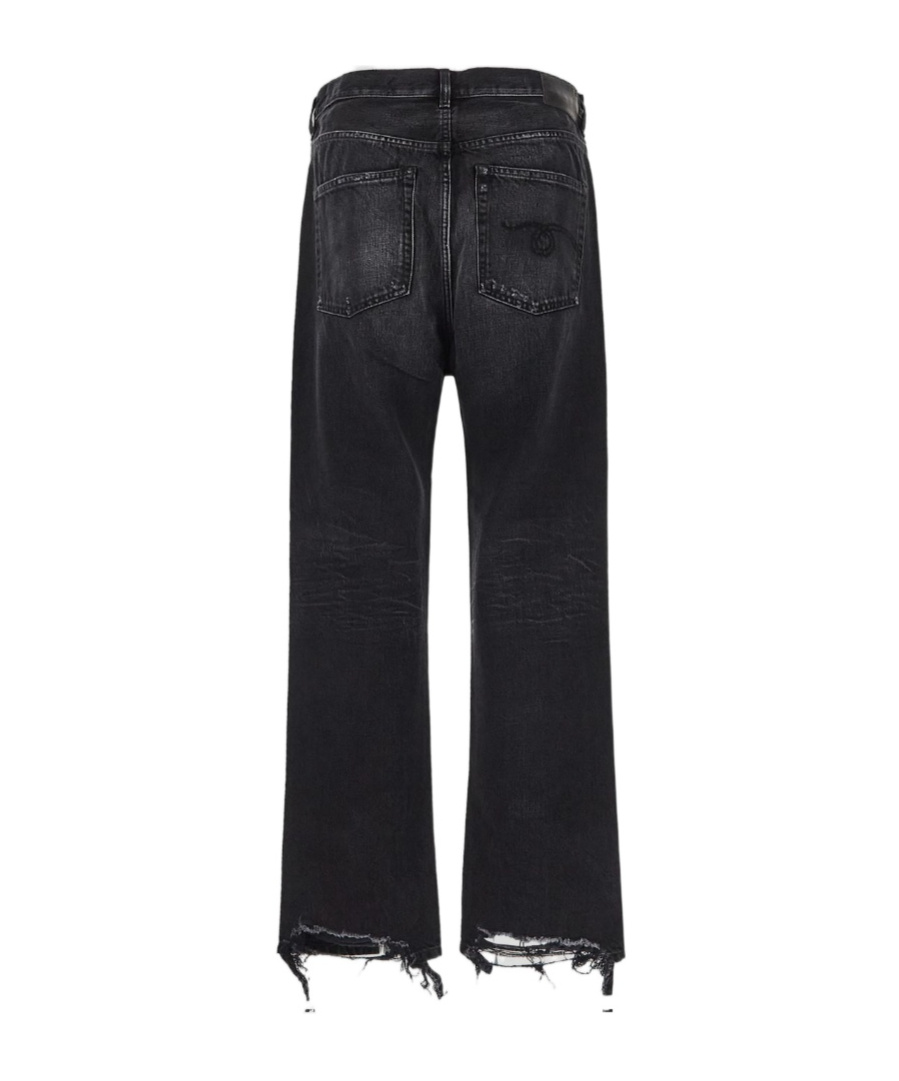 R13 Izzy Distressed Boyfriend Jeans In Black