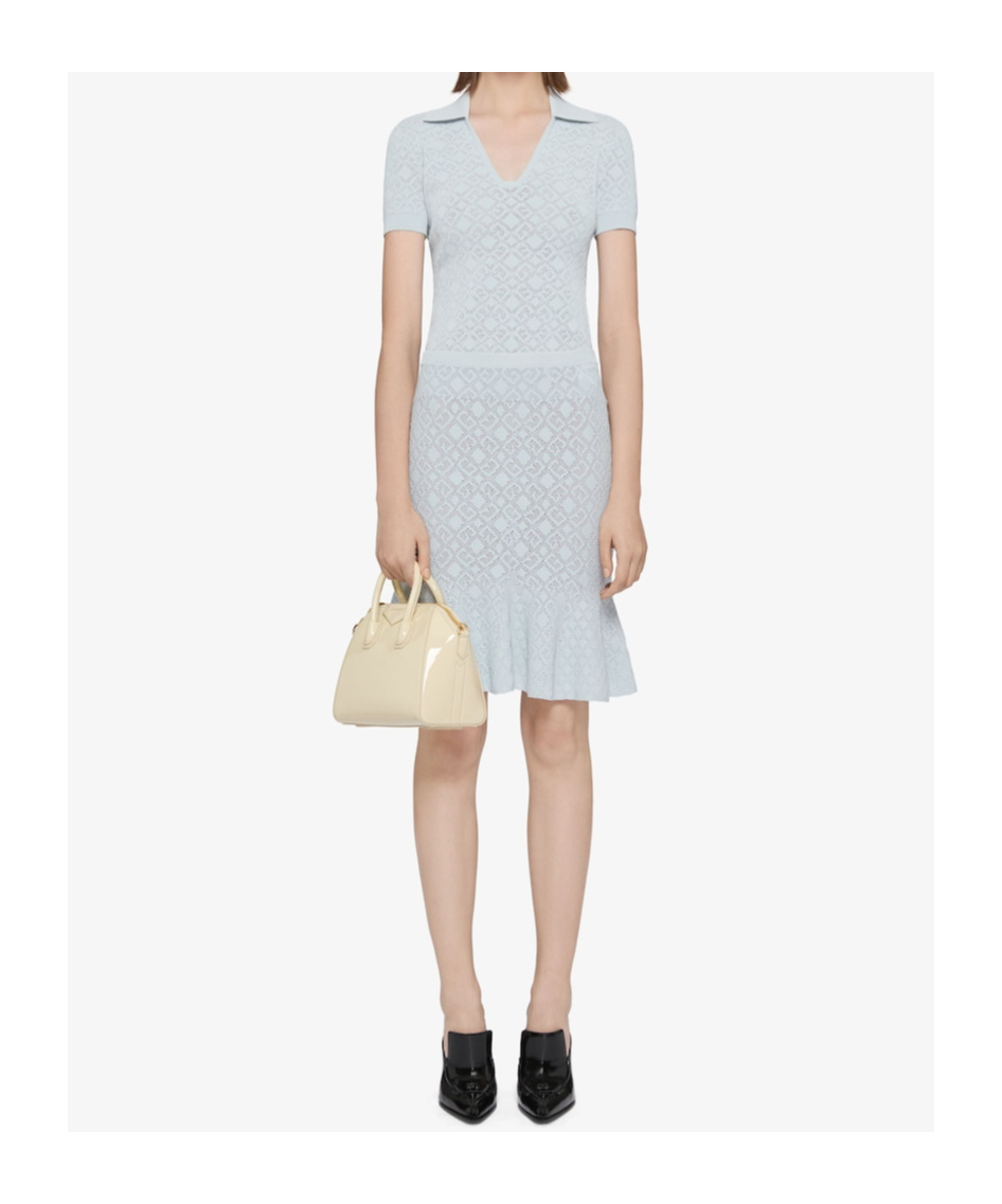 Givenchy Slim Fit Polo In Monogram 72 Jacquard In White
