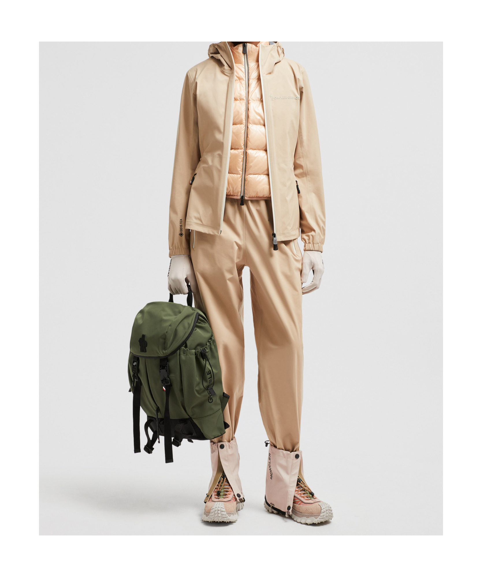 Moncler Grenoble Valles Hooded Shell Jacket In Neutral