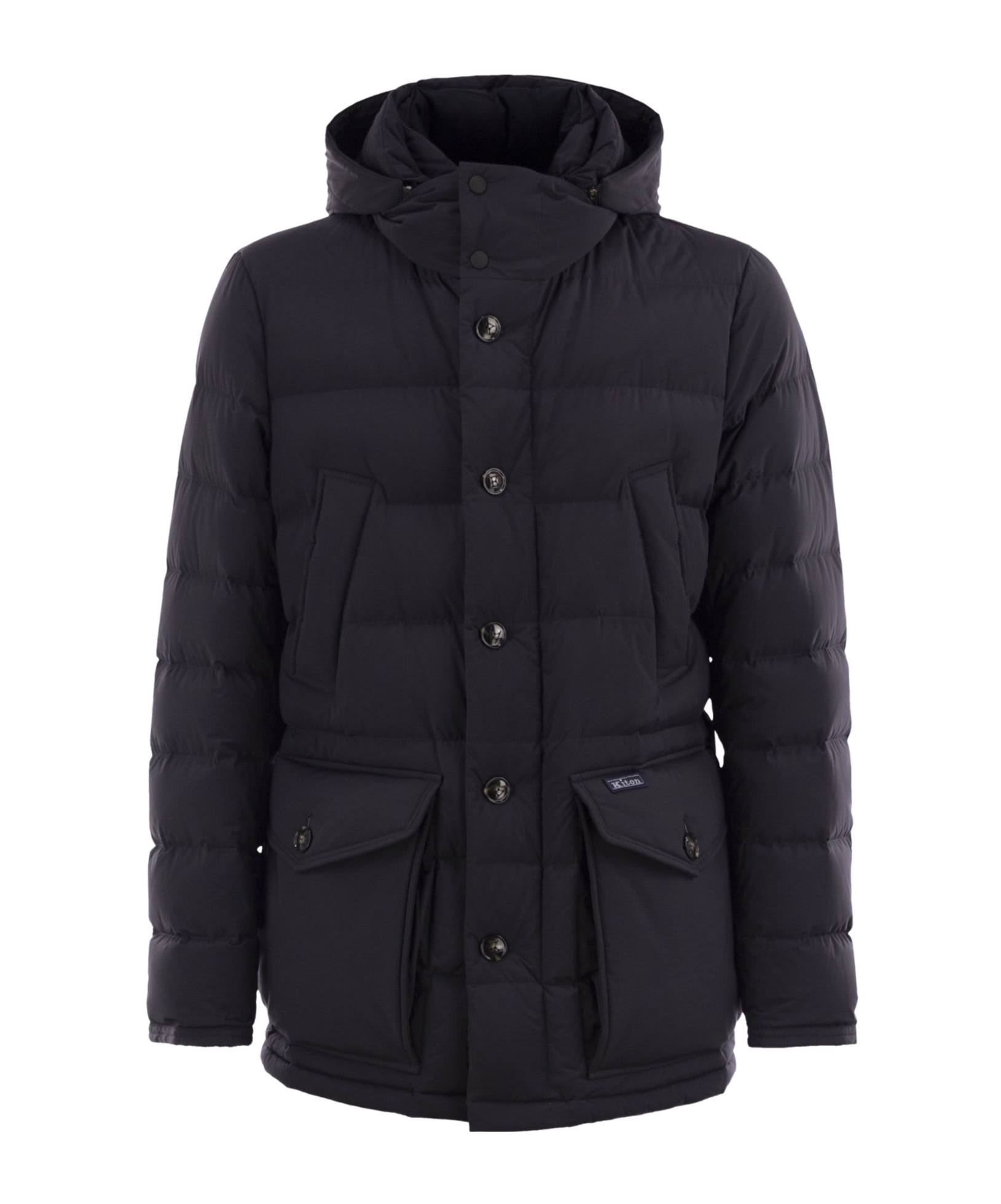 Kiton Long Down Jacket With Hood