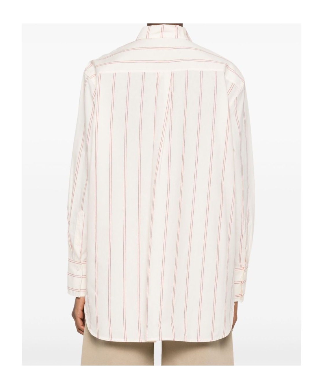 Totême Toteme Striped Cotton Shirt In White