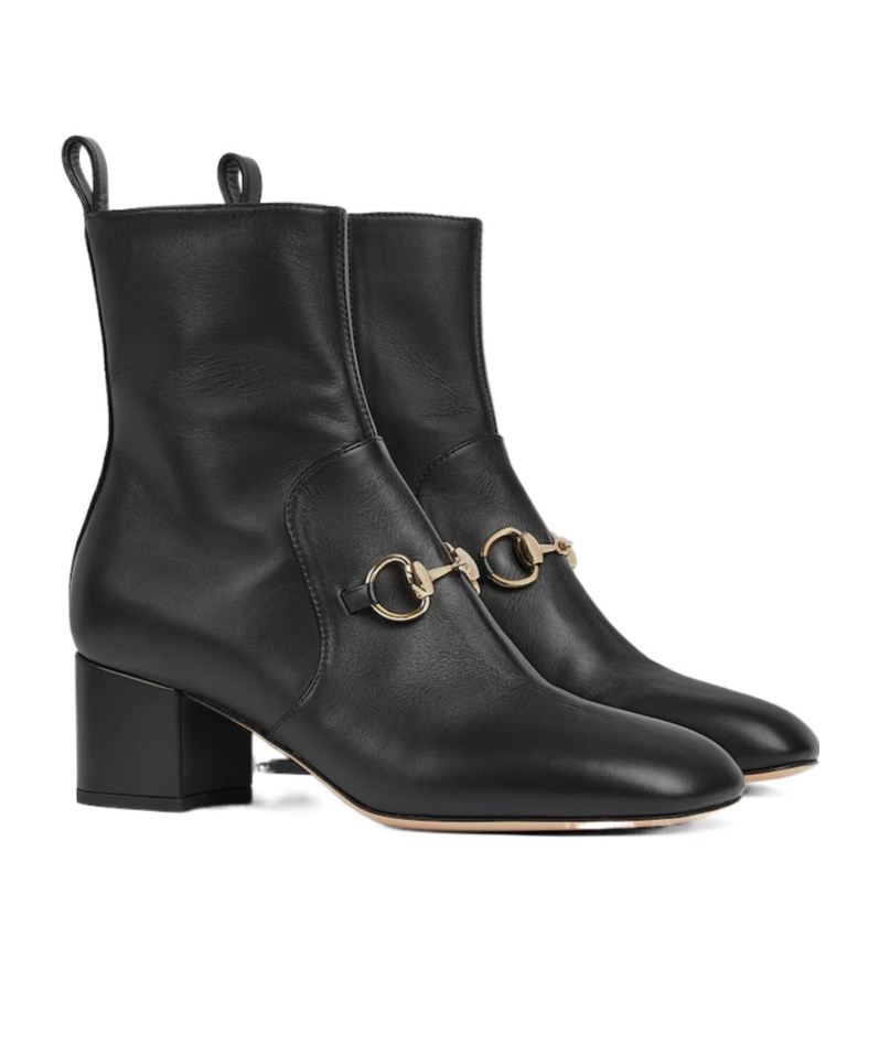 Gucci Women's Ankle Boot With Horsebit In Black