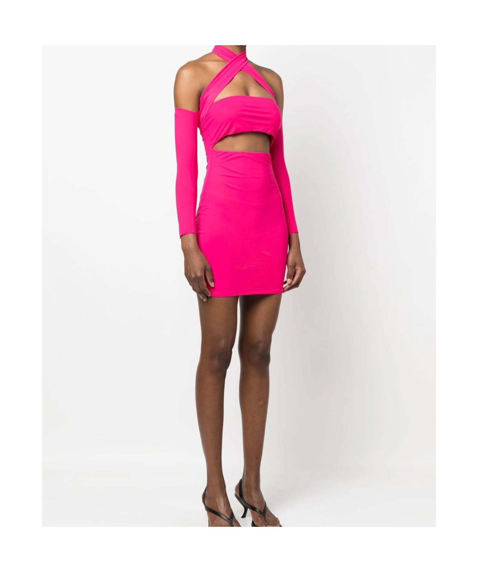 Amazuìn Romy Twist Cutout Dress In Orange
