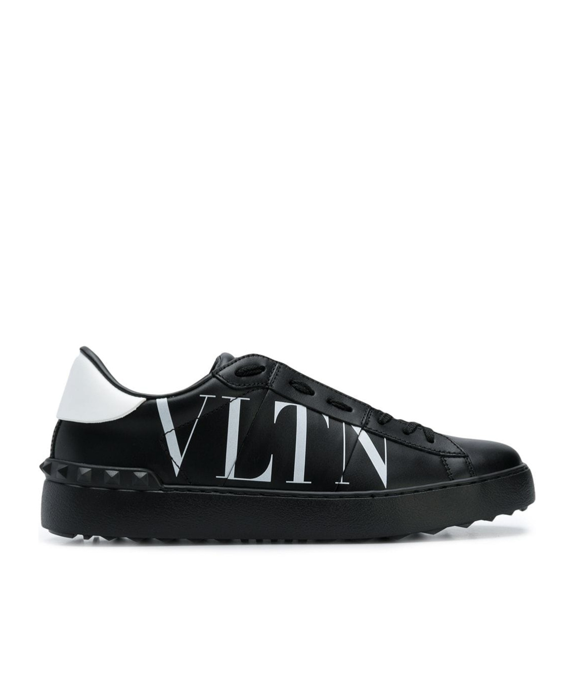 Valentino Rockstud Vltn Open Sneakers In Black
