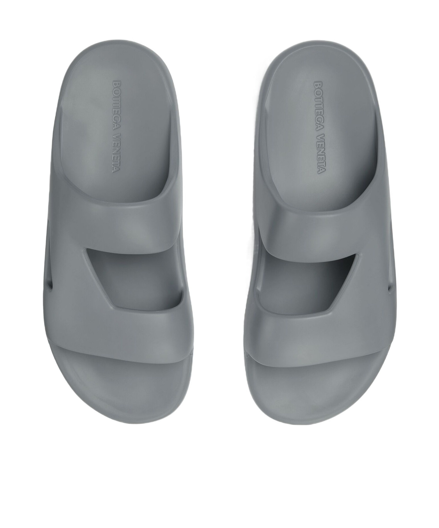 Shop Bottega Veneta Band Slippers In Gray