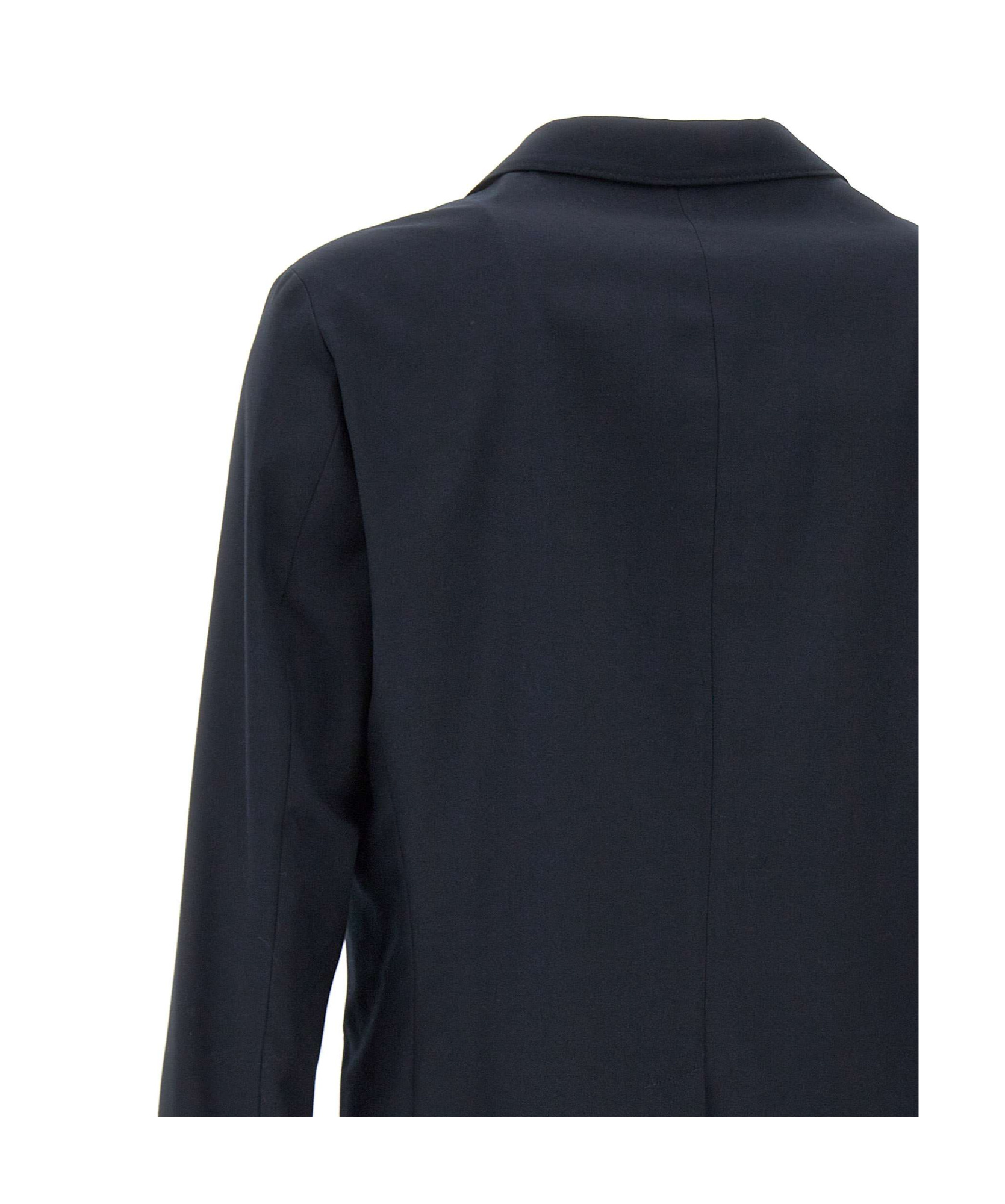 Herno Long-sleeved Suit Coat In Black