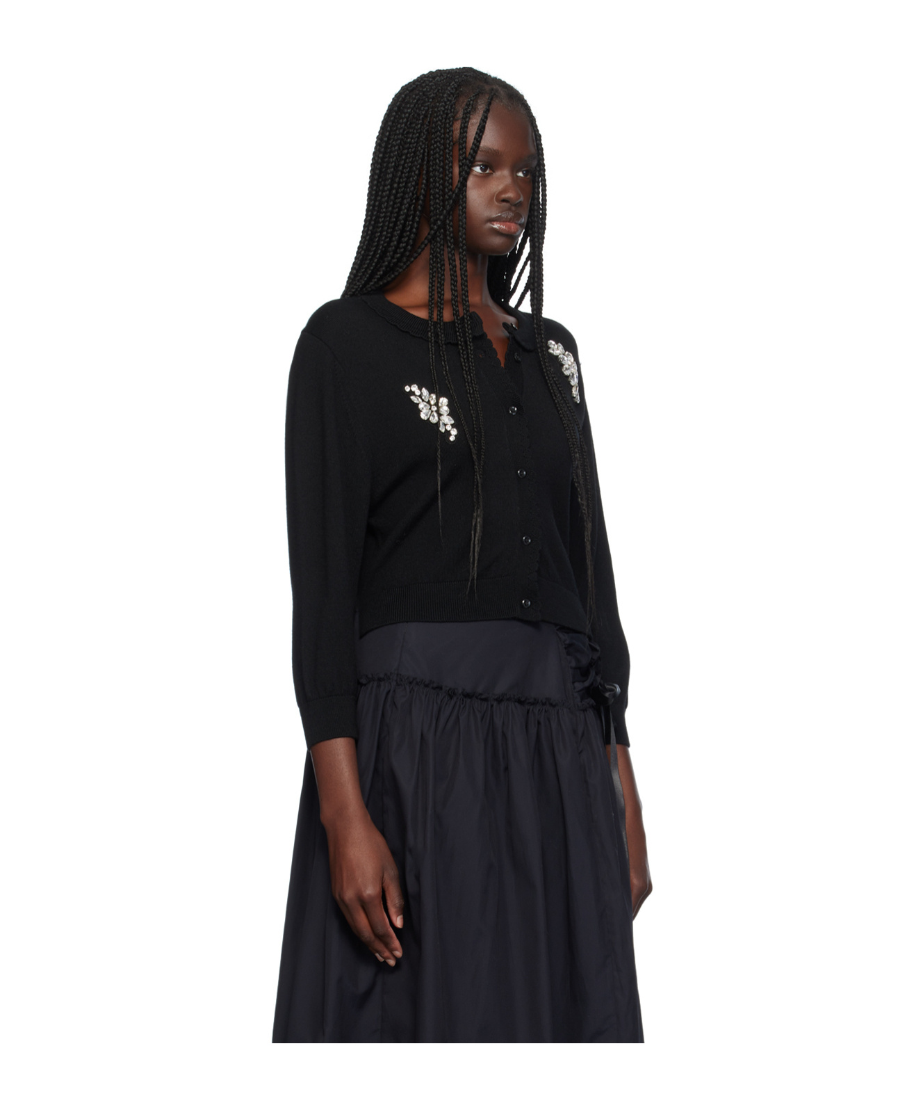Simone Rocha Embellished Cardigan In Black