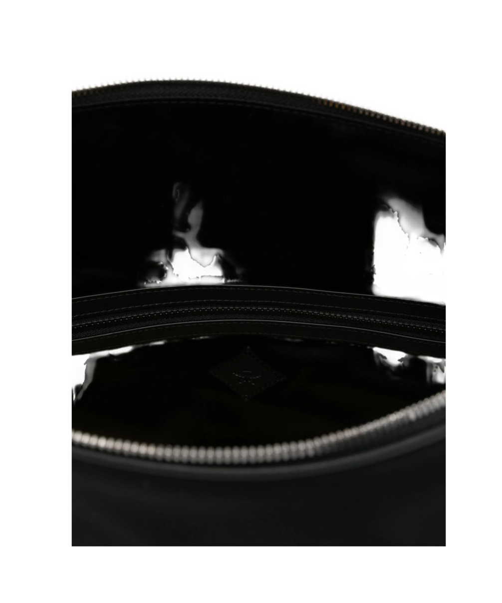 Mcm Nylon Shoulder Bag With Spacious Compartments In Black