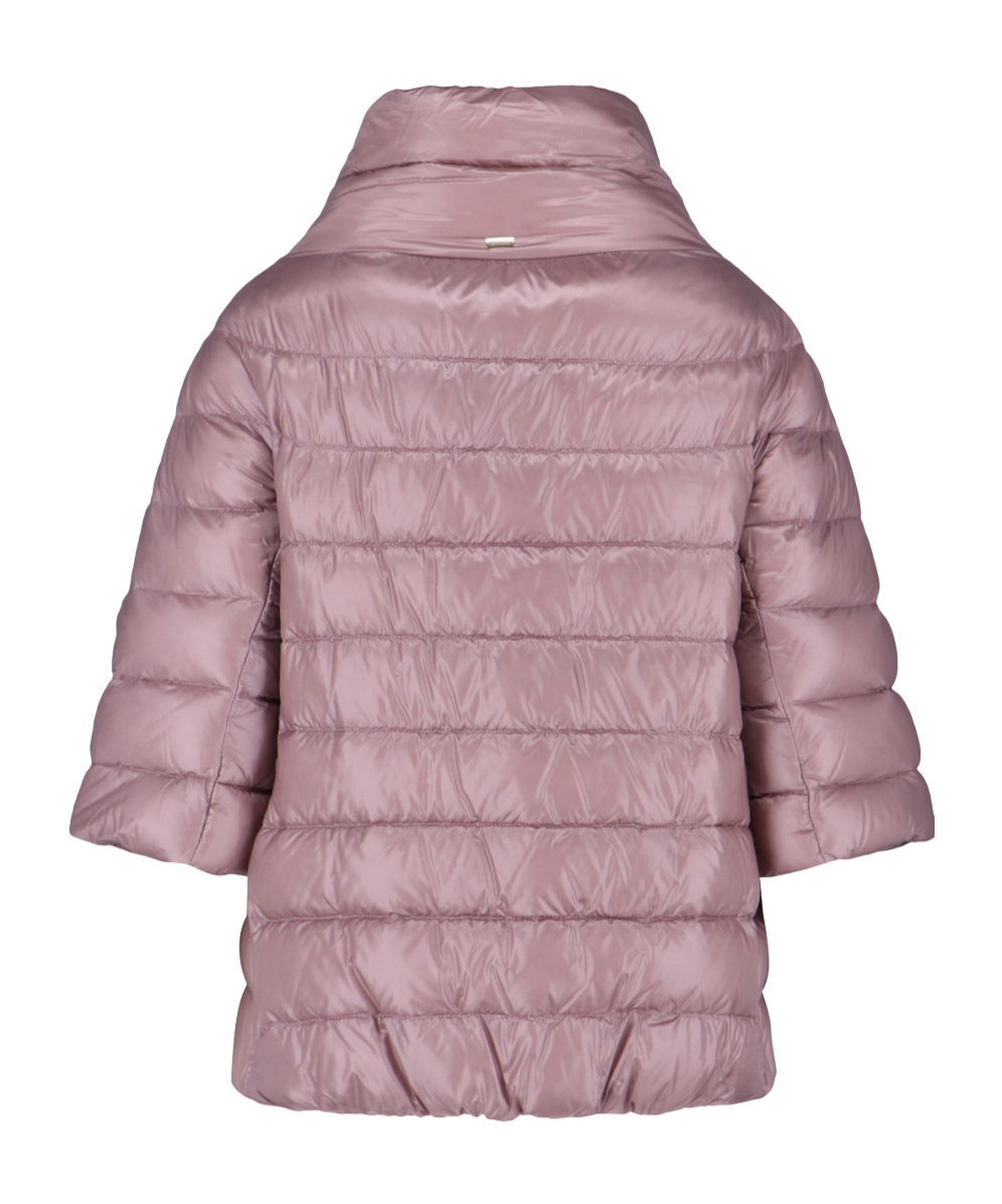 Herno Quilted Turtleneck Puffer Coat In Pink