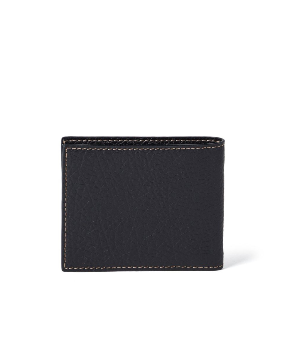 Brunello Cucinelli Bi-fold Leather Wallet In Black