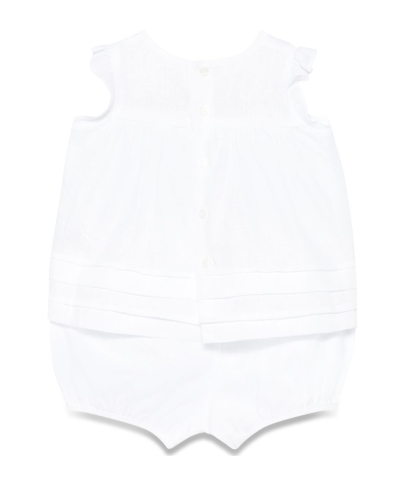 Il Gufo Linen Shorts Set In White