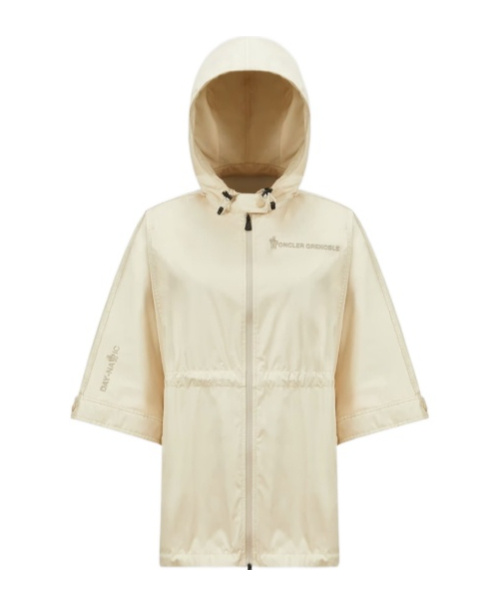 Moncler Cape À Capuche Repliable Vorassy In Nude
