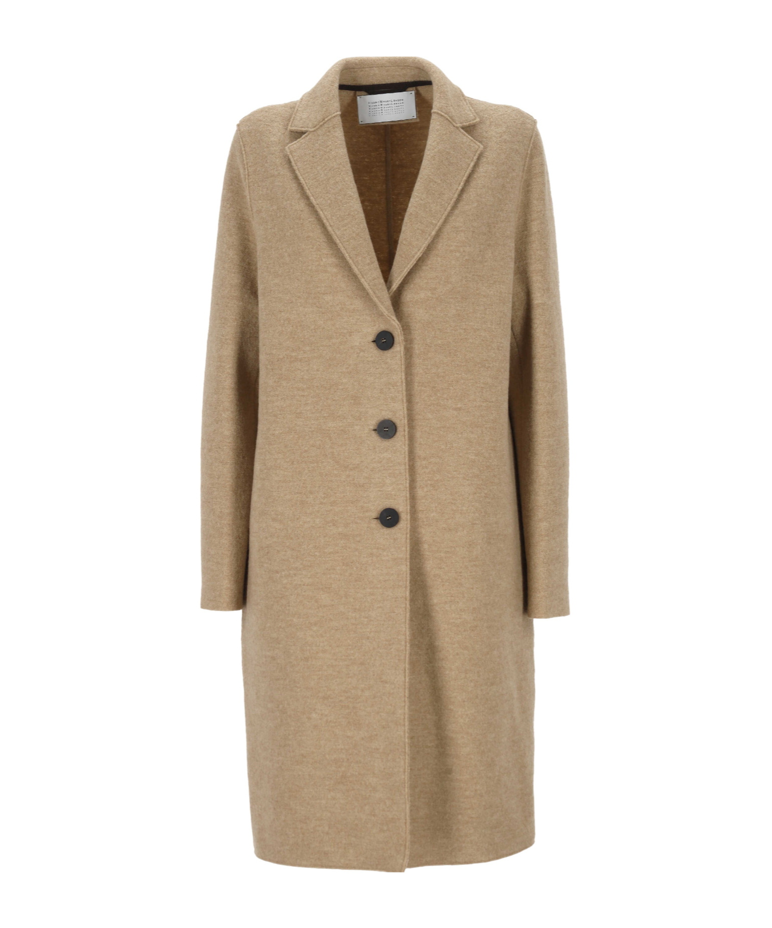 Harris Wharf London Button-fastening Wool Coat In Brown