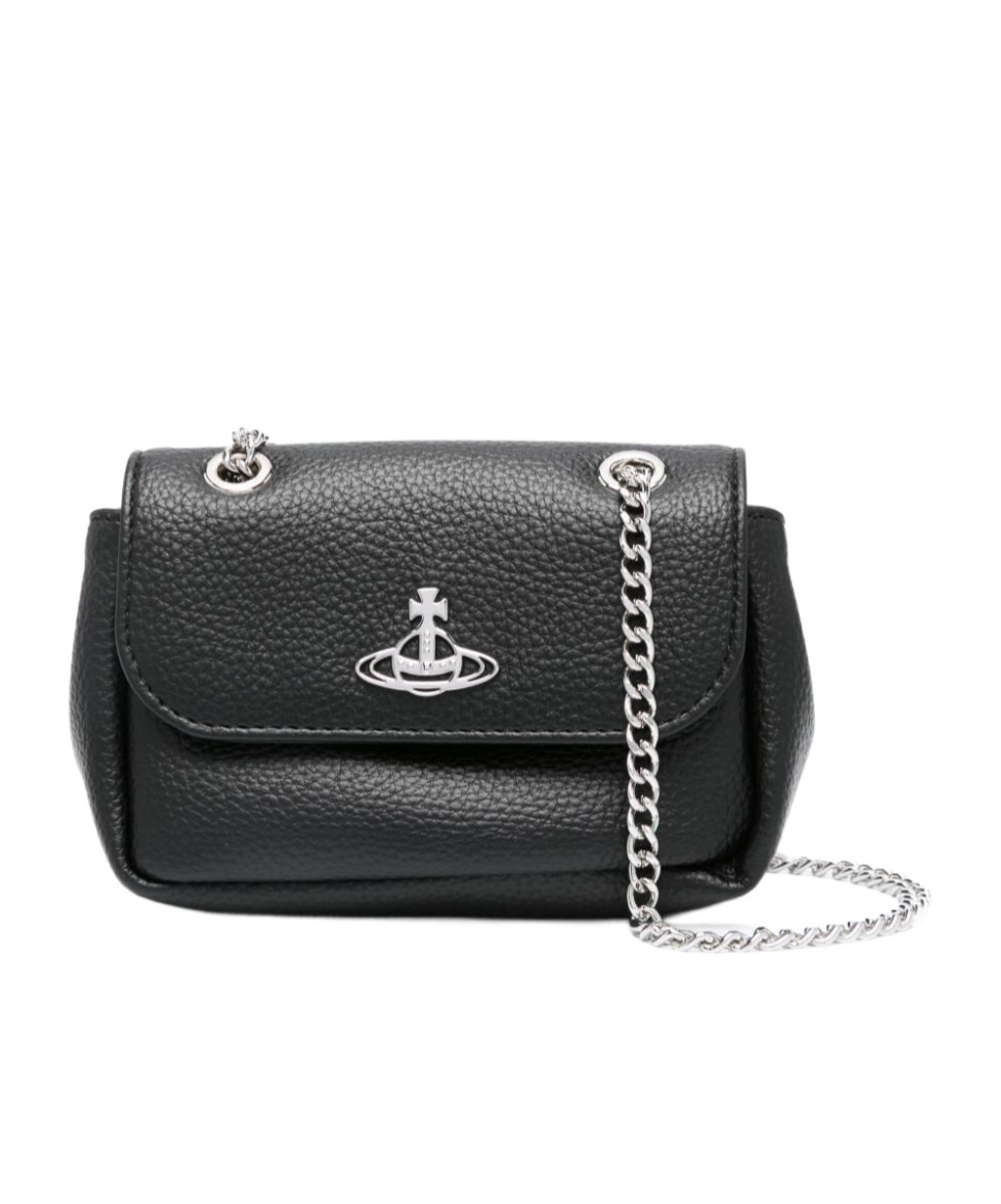 Vivienne Westwood Logo Cross-body Bag In Black