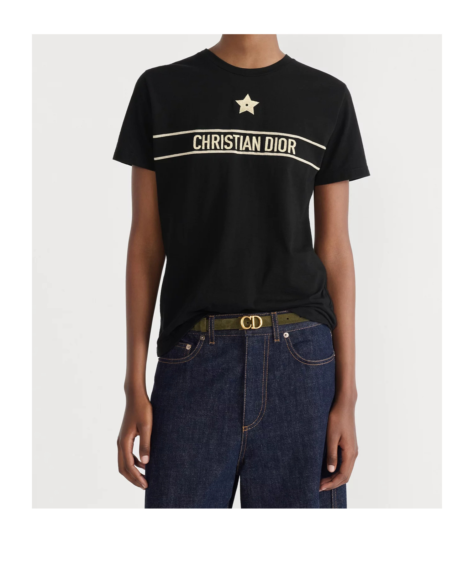 Dior Logo Belt In Black