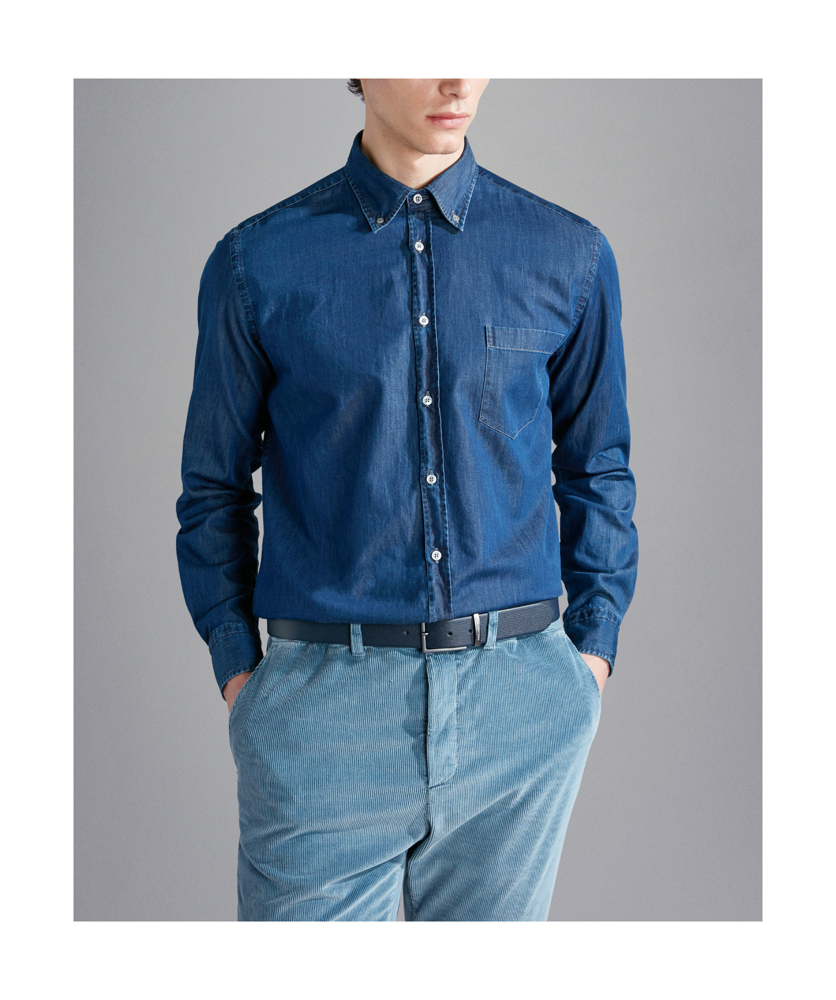 Paul & Shark Cotton Shirt In Blue