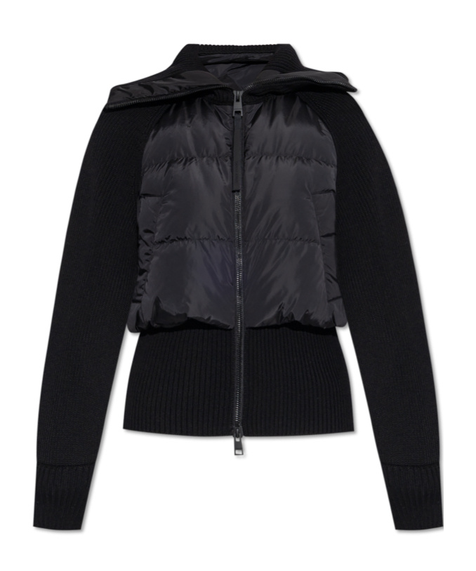 Canada Goose Long-sleeved Paneled Down Jacket In Black