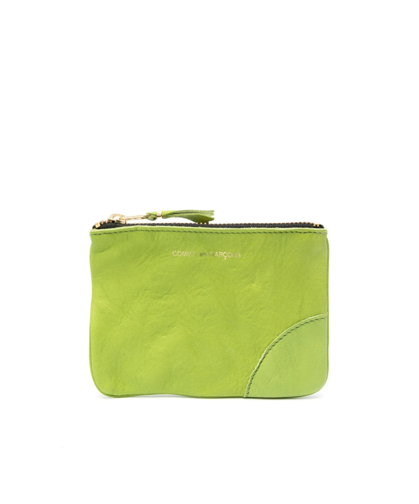 Comme Des Garçons Washed Zip-up Leather Pouch
