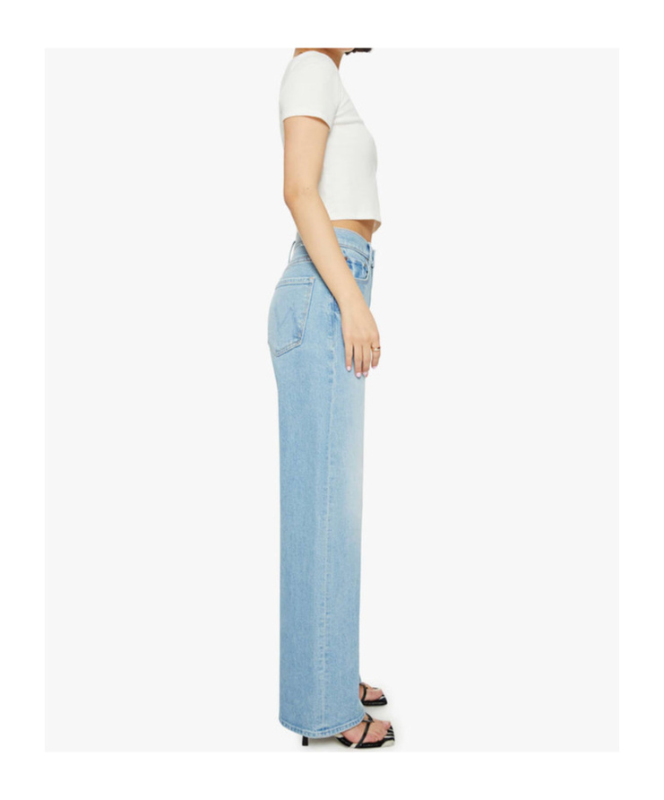 Mother High Waisted Spinner Zip Heel Norway Dude Jeans In Blue