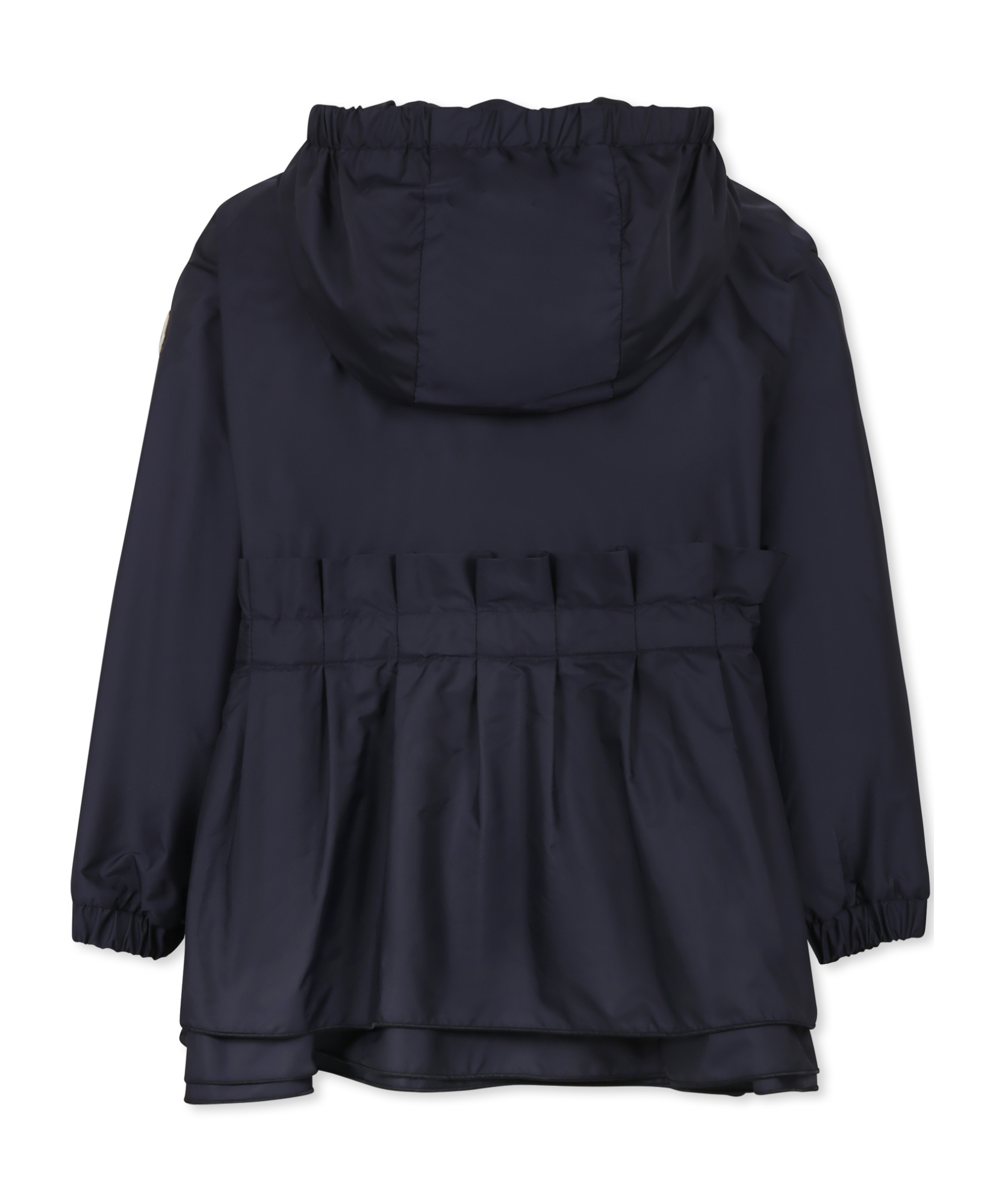 Moncler Enfant Logo-patch Hooded Raincoat In Blue