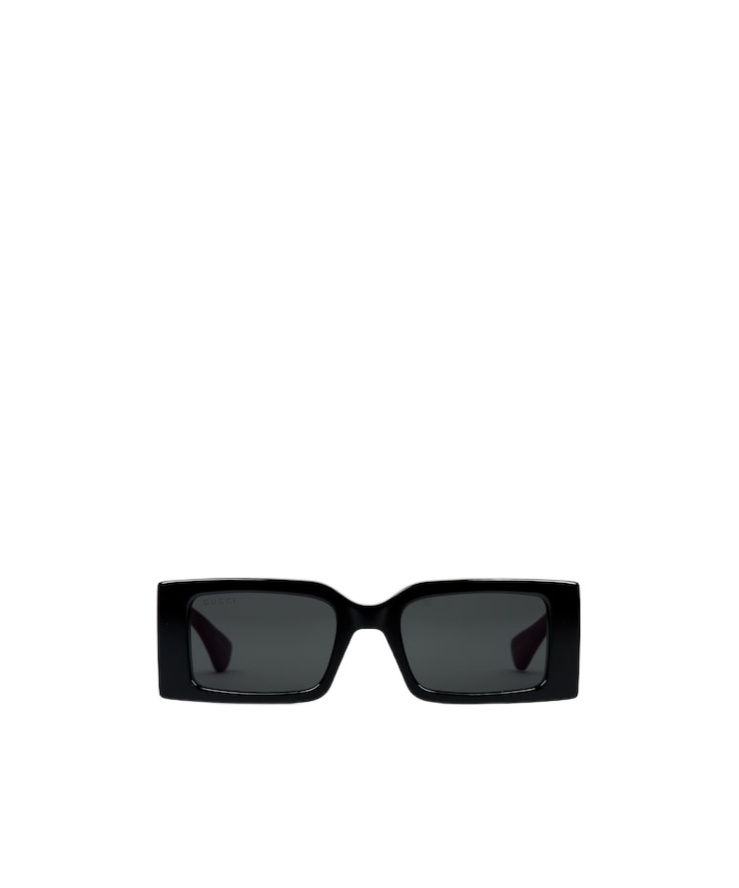 Gucci Rectangular Sunglasses In Black