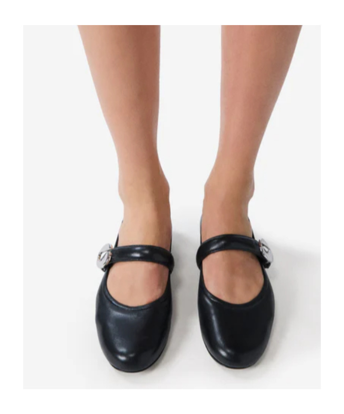 Coperni Ballerina Belt Flat Shoes In Black