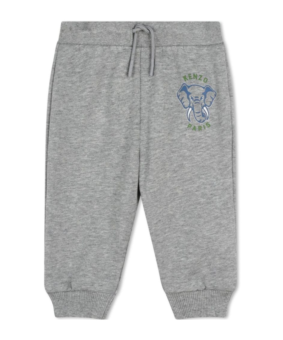 Kenzo Logo Printed Sports Suit In Gray