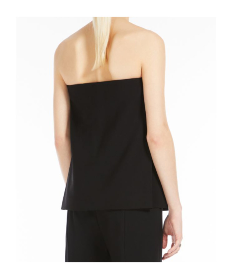 Sportmax Viscose Crop Top In Black