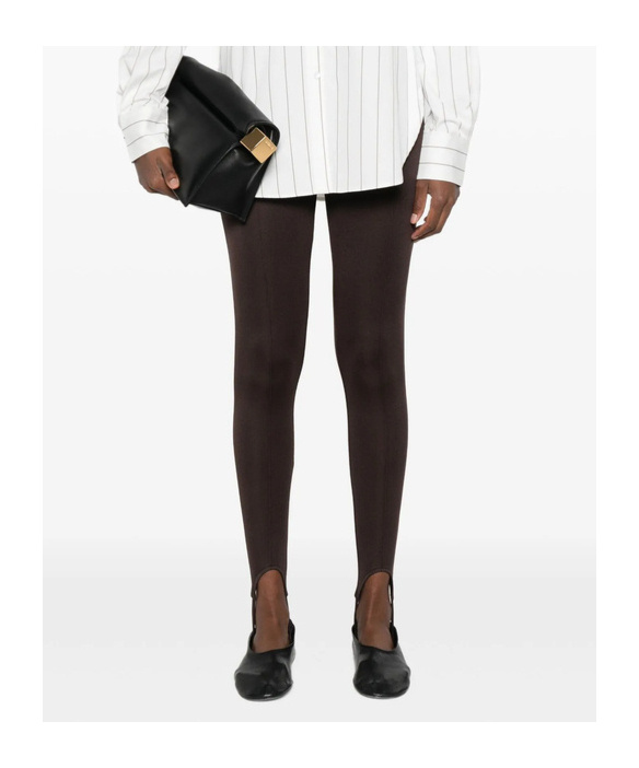 The Frankie Shop Elastic Waist Leggings In Brown