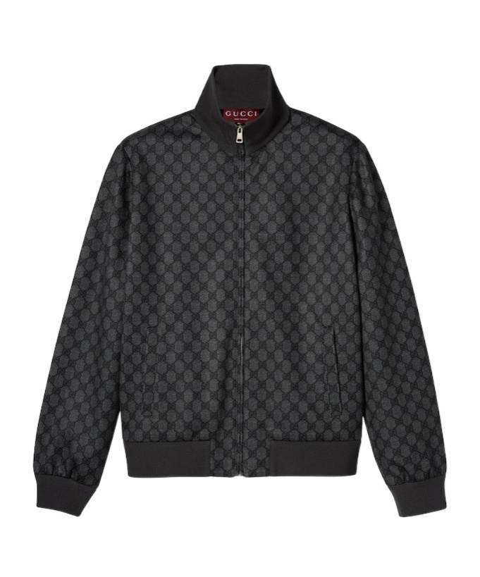 Gucci Printed Technical Jersey Zip Sweatshirt