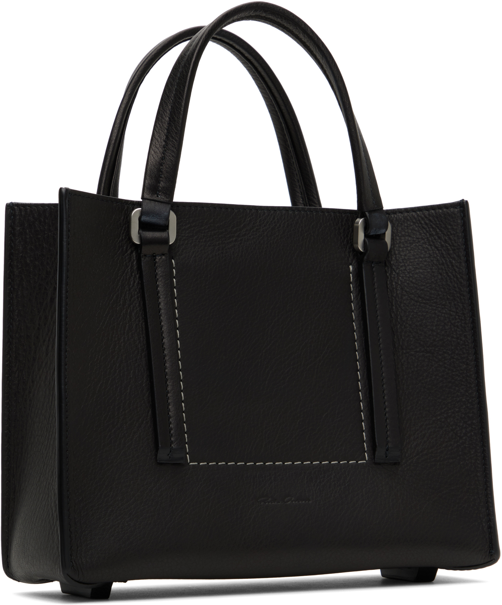 Rick Owens Stitching Detail Handbag In Black