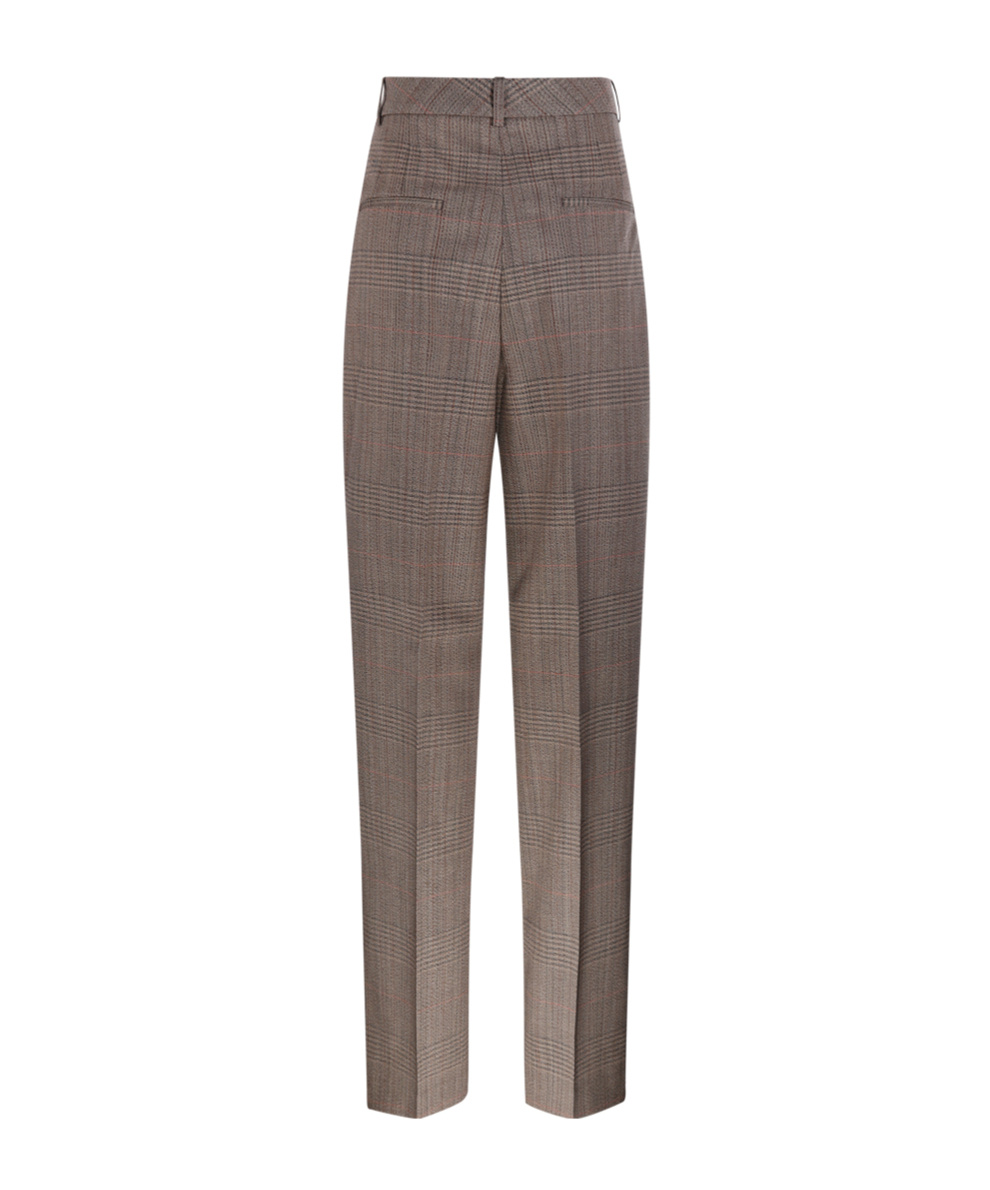 Rohe Róhe Checked Wide-leg Trousers In Gray