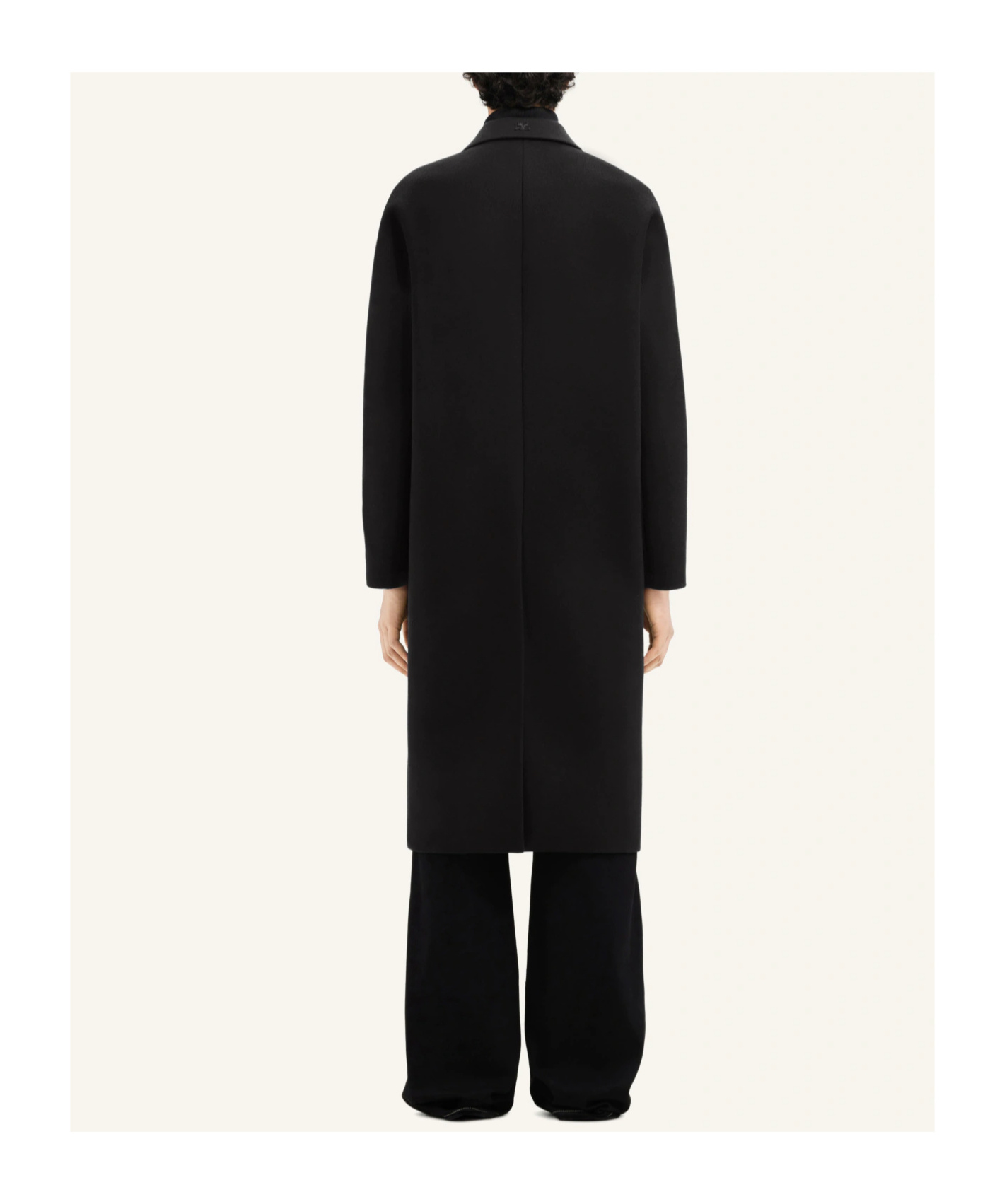 COURRÈGES COCOON LOGO-APPLIQUÉ COAT