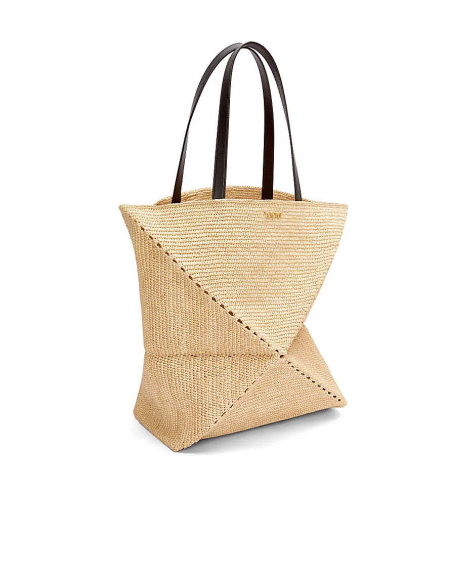 Loewe Extra-large Puzzle Fold Shoulder Bag In Nude