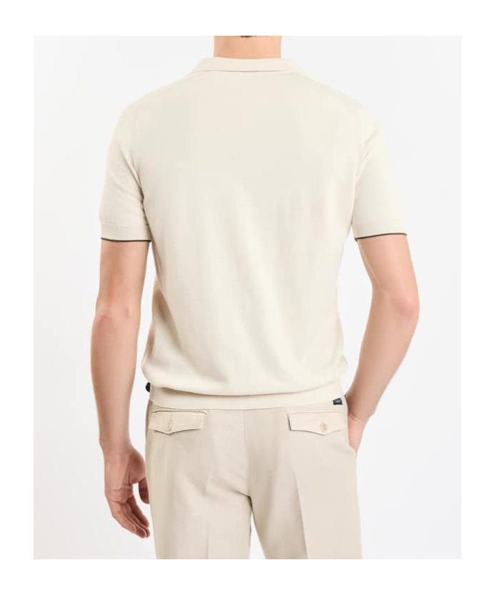Fay Polo-collar T-shirt In White