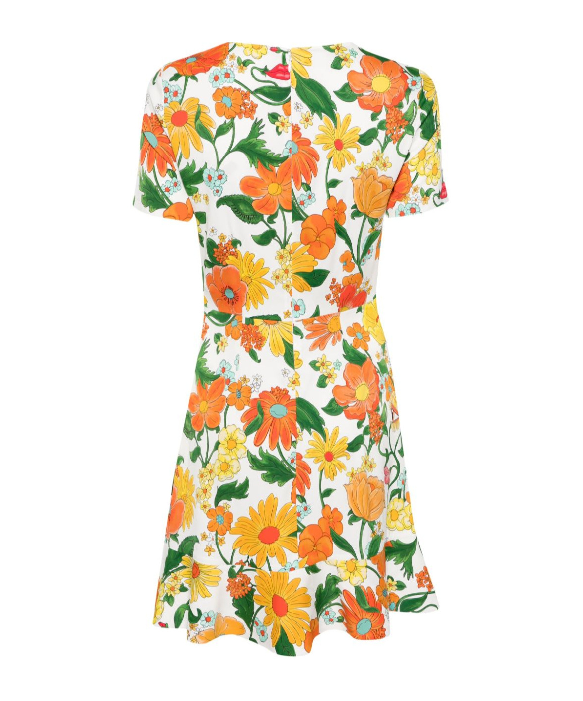 Stella Mccartney Garden Print Mini Dress In White