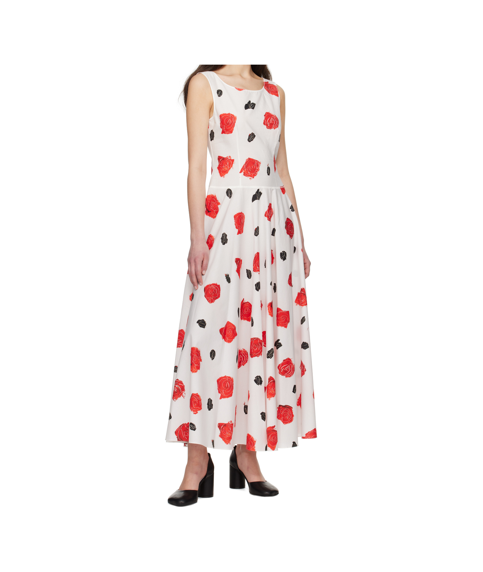 Marni Midikleid Mit Rosen-print In Multi
