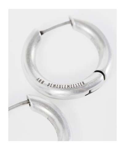 Ann Demeulemeester Alina Loop Earrings In Silver