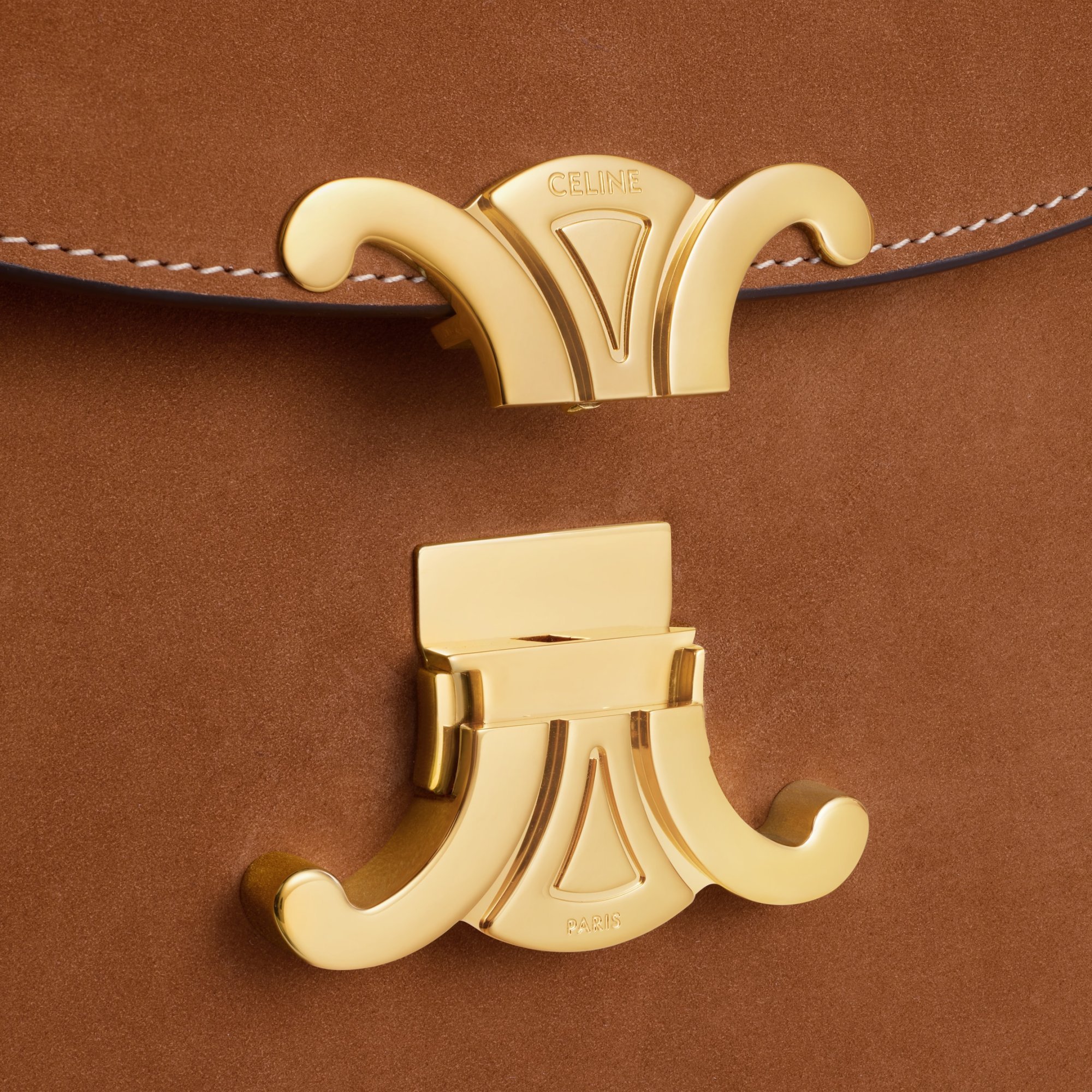 Celine Medium Nino Bag In Nubuck Calfskin In Brown