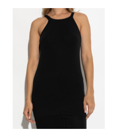 Rick Owens Drkshdw Racerback Organic Cotton Tank Top In Black